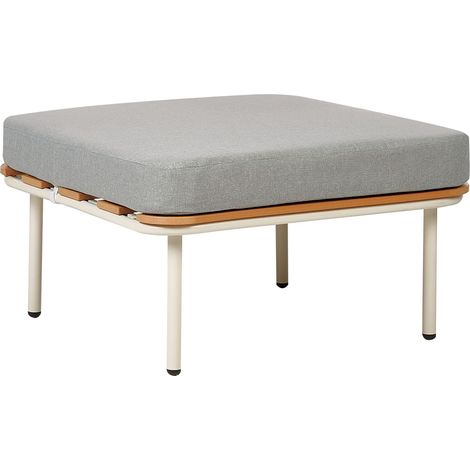Garten Ottomane SENISE Metall Grau