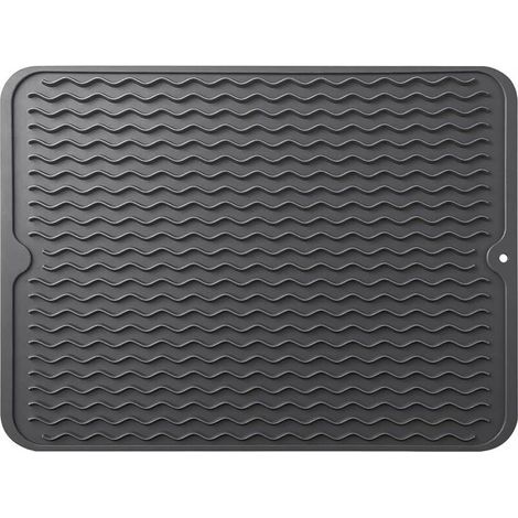 Tapis de séchage en silicone organique – Résistant à la chaleur jusqu'à 220 °C – Antidérapant – Pour comptoirs et tiroirs – Facile à nettoyer (1/5)