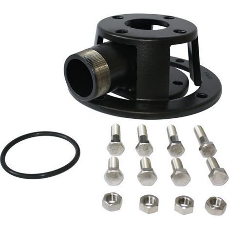 Accessoires pour pompe à eaux usées. Bague de support de base DN80/DN80/3"" avec filetage.