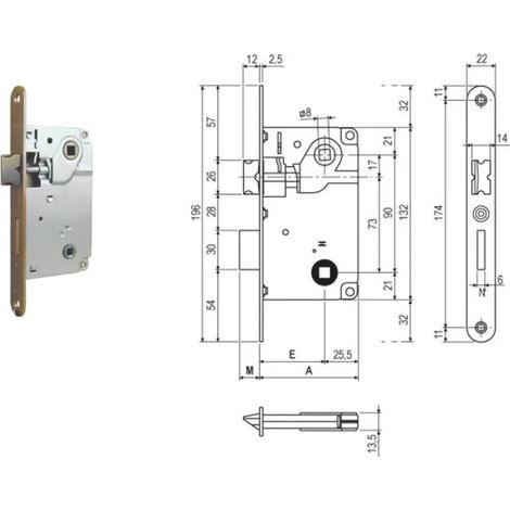 SERRATURA PATENT CENTRO BT OTT.LUC. QUADRO BAGNO (1/2)