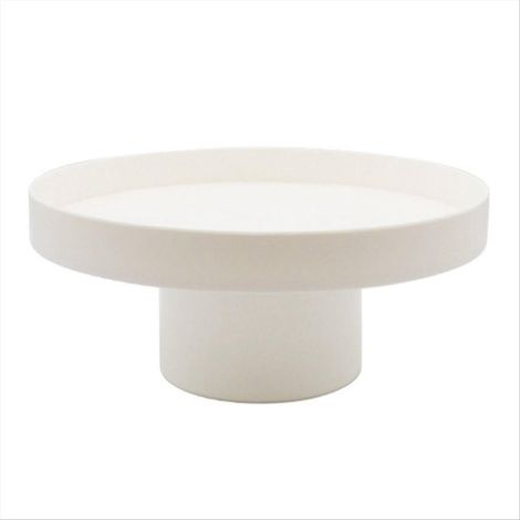 Plateau décoratif rond noir et blanc pour fruits, parfums et cosmétiques, présentoir ABS élégant, support de rangement polyvalent pour salle de bain ou chambre. (1/5)