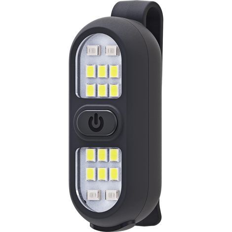 Lampe torche à pince, lampe de course pour les coureurs, lampe de sécurité rechargeable pour les promenades nocturnes, lampe de travail LED portable, lampe de signalisation clignotante (1/3)