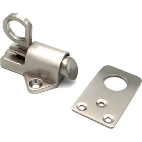 Serrure de porte en acier inoxydable, verrou à ressort, pour portes et fenêtres de balcon, pêne dormant central, quincaillerie pour meubles (1/5)