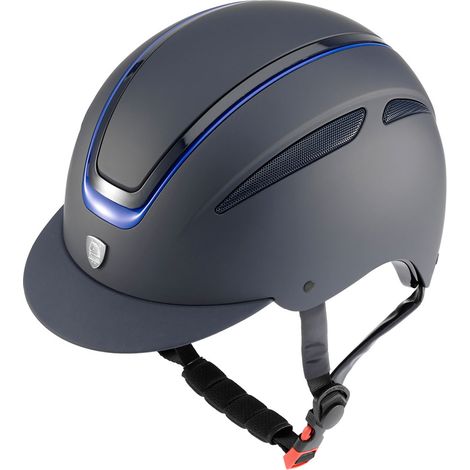59-61 cm, Blu: Mütze Tattini Giove mit glänzendem Profil, breitem Visier und Verstellrad (1/5)