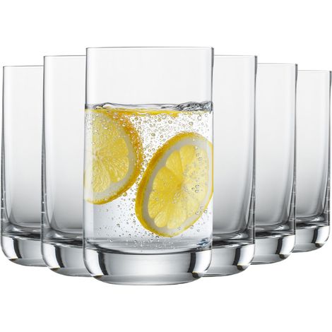 Allround Gobelets Simple (set de 6), verre à boire rectiligne pour l'eau/ le jus de fruits, verre en cristal résistant au lave-vaisselle, fabriqué en Allemagne (n° d'art. 123661) (1/5)