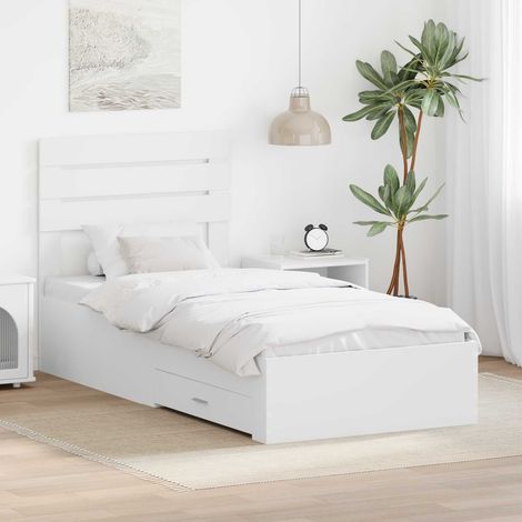 Struttura del letto Bianco 90 x 190 cm Legno ingegnerizzato vidaXL (1/5)