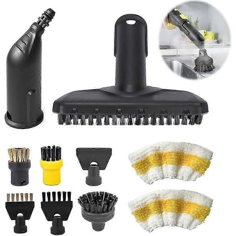 10-Piece Steam Cleaner Accessories Set,SC1, SC2, SC3, SC4, SC5 - Nozzle, Brush & Rag (1/5)