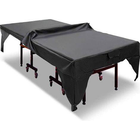 Telo di copertura per tavolo da ping pong - Impermeabile e antipolvere, pieghevole, per esterni e interni - Resistente e durevole - Nero (1/5)