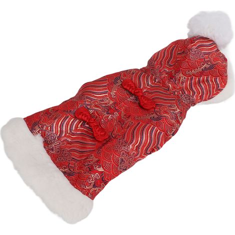 Costume Tang pour chien, vêtements d'automne et d'hiver de style chinois exquis pour chiens de compagnie. (1/5)