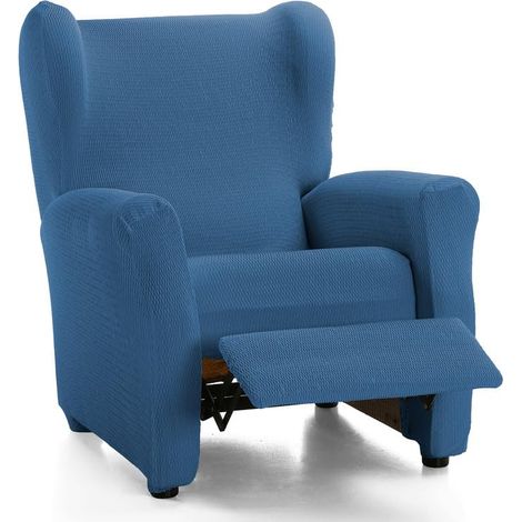 Housse de Fauteuil Relax matelassée Ultra ajustée Housse de Fauteuil Relax Extensible en Couleur Bleu Ciel fabriquée en Espagne (1/4)
