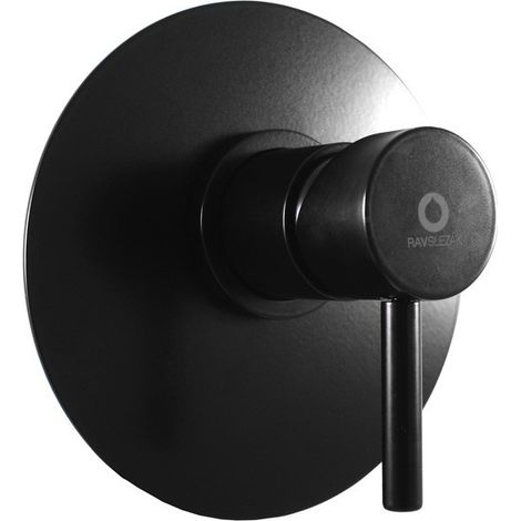 Mitigeur douche encastrable SEINA en laiton noir 15 cm (1/3)