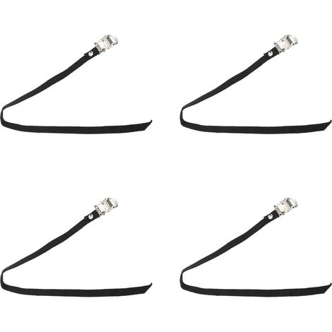 Sangles De Pédale De Vélo en Nylon, 4 Pièces, Clip d'orteil en Métal Réglable, Longueur De 50cm, Sangles d'orteil De Pédale De Vélo (1/5)
