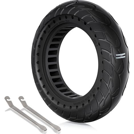 F3T-1AS Pneu plein 10x2.5 10 pouces pour scooter électrique NINEBOT G30 MAX, Youin go xl, Gotrax G4 Vivobike S2 Max/S3 Max, 10x2.125 roue solide de recharge pour trottinette électrique (1/5)