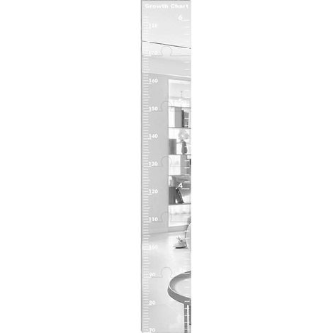 Tableau de croissance mural en acrylique avec toise, miroir décoratif, échelle 70-180 cm, 18 x 120 cm (1/5)