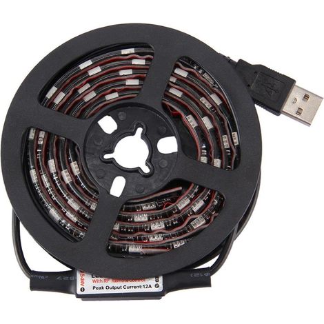Bande LED, 12W, 60 diodes, RGB, télécommande, pour la décoration de meubles, téléviseurs, étagères et environnements intérieurs.-AquaForge (1/5)