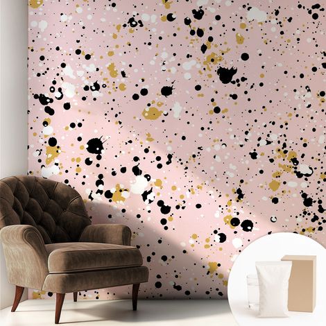 Tapete Vliestapete mit Kleber für Wohnzimmer Schlafzimmer Küche - Wanddekoration Künstlerische Farbflecken 250x250 cm (1/5)