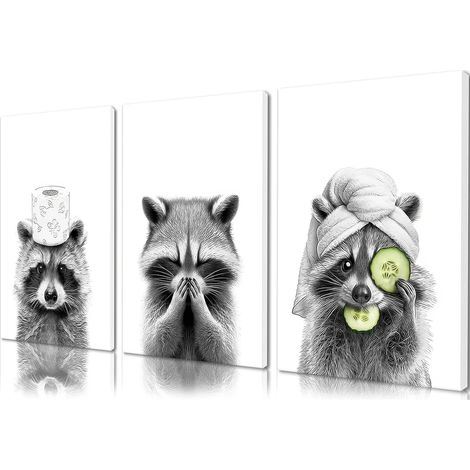 Set of 3 Bathroom Poster Toilet Humour Bath Picture for Rooms (1/5)