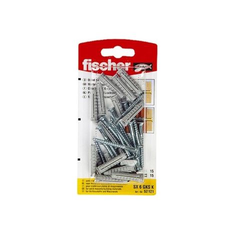 Blisterstopfen + SX Plus-Schraube Ø5x25mm 20 Einheiten