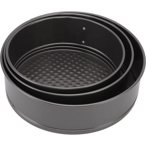 3-teiliges Kuchenform-Set, runde Springform mit herausnehmbarem Boden, verhindert Anhaften, ideal für Käsekuchen, Pizza und Brot (24/26/28 Zoll). (1/5)
