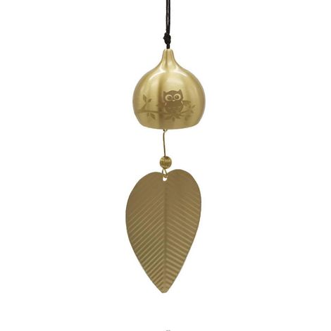 Carillon éolien en cuivre sculpté, pendentif cloche en métal, carillon éolien simple, ornement suspendu, décoration de carillon éolien personnalisée (1/3)