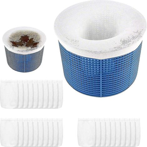 Packung mit 30 Skimmerkorbsocken aus ultrafeinem Netzgewebe, Poolfilterfolie (1/5)