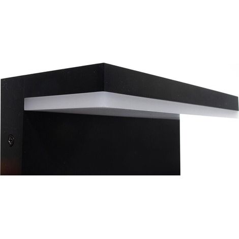 TRADE SHOP - Applique A Led 10 Watt Lampada Da Parete Per Balconi Giardino Ip54 Cct Switch B82-3c - Nero (1/5)