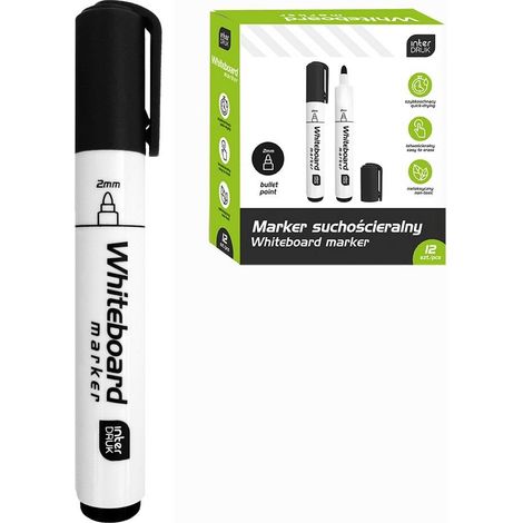 Schwarzer Whiteboardmarker (12 Stück)