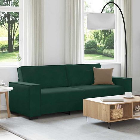 3-Sitzer-Sofa Dunkelgrün 220x78x84 cm Samt