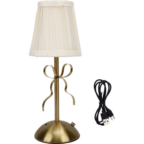Lampe de Table avec nœud papillon, Table de chevet Rechargeable pour chambre à coucher, décoration de salon, Style 1 (1/5)