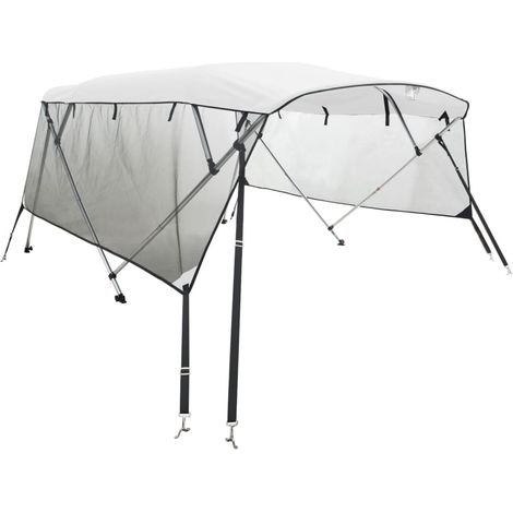 Toit bimini à 4 arceaux parois en maille 243x(185-198)x137 cm CFW228414 (1/5)