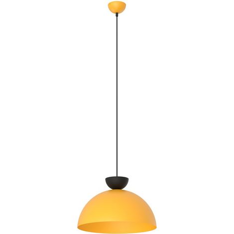 Lampadario Minimal Venus Acciaio Nero Arancione Large 1 Luce Gx53 (1/5)