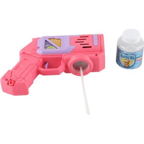 Machine à Bulles de Savon Automatique avec LED, Moteur Puissant et 10 Trous Anti-Fuites, Inclut Liquide à Bulles Rose (1/5)