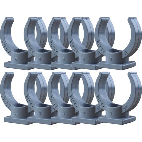 10 colliers lyre pour tube PVC Ø32 - First Plast (1/5)