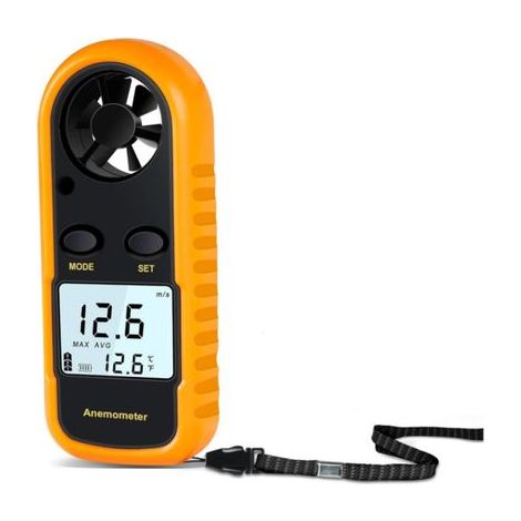 Anemometre Portable Anémomètre Numérique Haute Précision (+/ 5%) avec Rétro éclairage LCD, Anémomètre Portatif pour Extérieur, HAVC, Drones (1/5)
