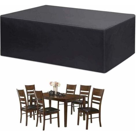 Bache Salon de Jardin, Housse Table de Jardin, Bache de Protection, Housse de Protection Salon de Jardin, Protection extérieure résistante imperméable de Meubles 420D Oxford (180x120x74cm) (1/5)