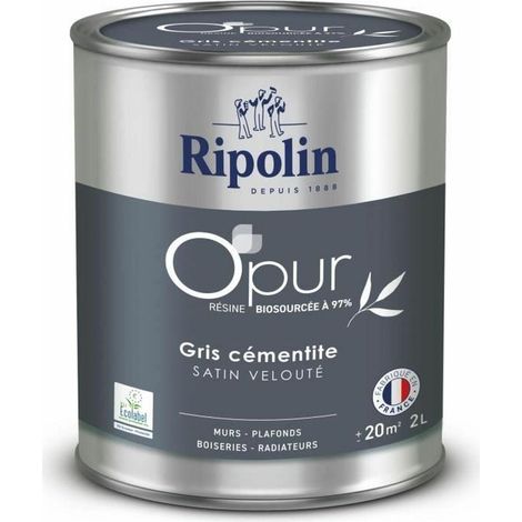 Ripolin O'PUR Acrylfarbe Grau Zement 2 L Satin