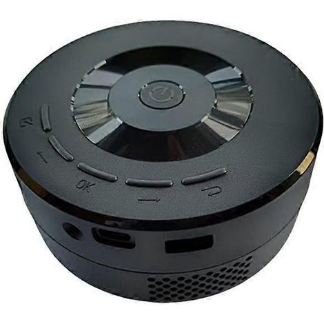 Mini projecteur rond filaire avec duplication d'écran compatible avec les appareils Android, iOS et les clés USB (format MP4 1080p). (1/5)