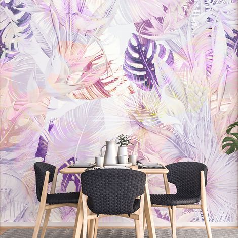 Papier peint panoramique - Fleurs - 130 cm x 130 cm (1/4)
