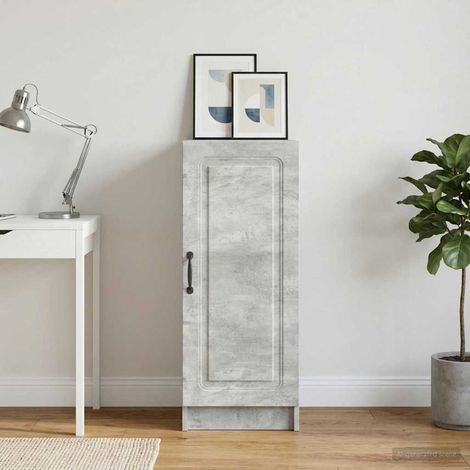vidaXL Buffet Gris béton 33 x 34,5 x 87 cm Bois d'ingénierie (1/5)