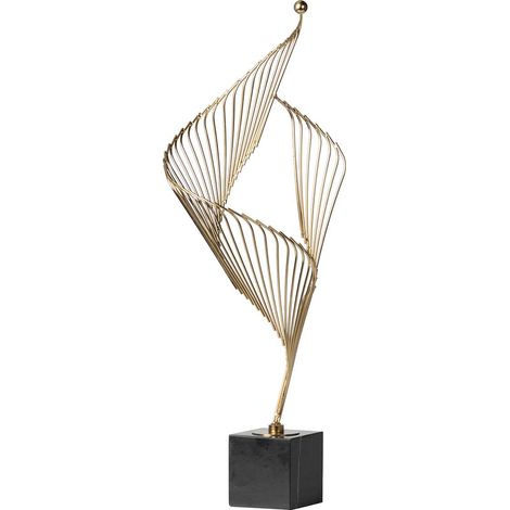 Schwarzgoldene Metallfigur 20X20X65 Cm (1/5)