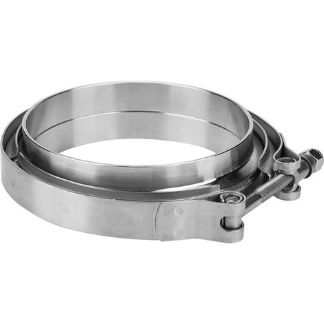 V-Klemmen-Set aus Edelstahl 304, präzisionsgefertigt, verschleißfest und rostfrei für Turbo-Abgasanlagen von Pkw. (1/5)