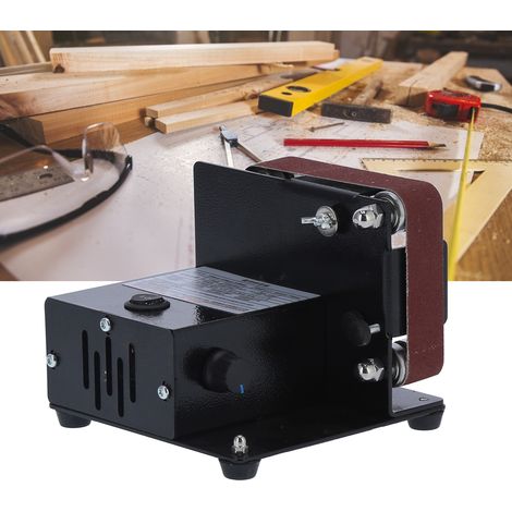 Mini ponceuse à bande, affûteuse de couteaux, machine de polissage pour établi de menuiserie, 24 V CC (1/5)