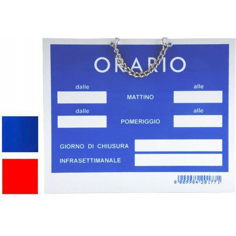 Cartel de Horario de Apertura Tempopol Rojo Cm 15X11