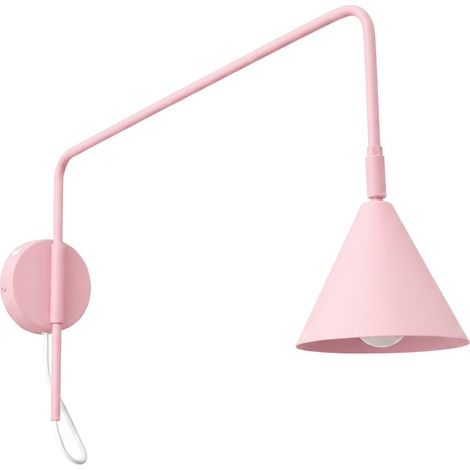 Apliques de pared Nox rosa acero 1xE14 14cm Sollux (1/5)