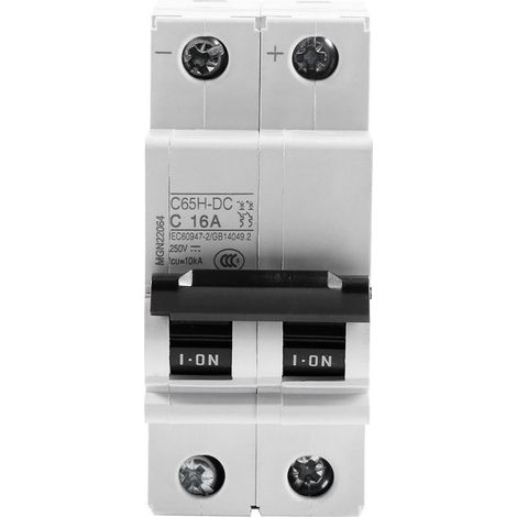 250V DC 2P Disjoncteur miniature d'air à basse tension Commutateur d'énergie solaire 16A / 32A / 63A(63A) (1/5)