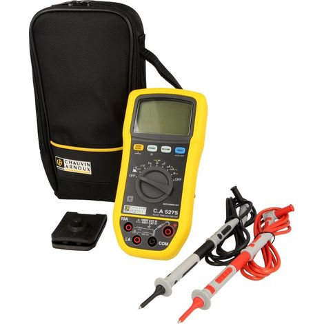 Le Sanitaire – Multimètre numérique Chauvin Arnoux C.A5275 – AC/DC 1000V – CAT IV et III – Résistance jusqu'à 60 MO – Intensité 400 µA et 4000 µA - 61010-1