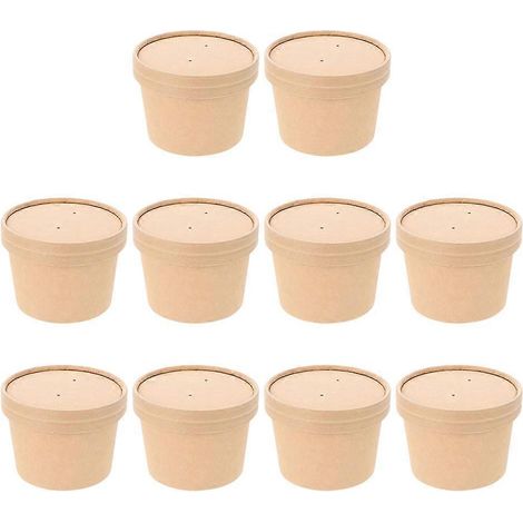 10 ensembles de gobelets en papier jetables pour crème glacée, dessert et pudding.-9.00X9.00X6.00CM