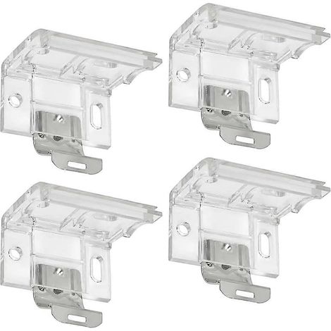 Lot de 4 supports de fixation avec clip métallique, clips de fixation invisibles pour stores plissés sans fil de 25 mm (1 pouce). (1/5)