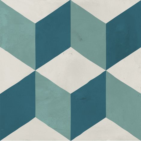 Carrelage sol / mur effet ciment vieilli 20x20 cm TERRA ART CUBO O.C (vendu par boite de 1,20m2) (1/3)