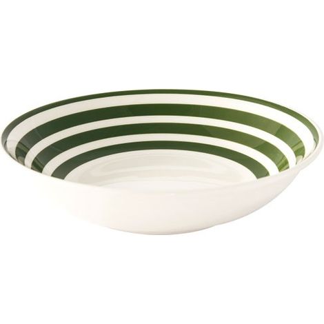 Piatto fondo in ceramica diametro 22 cm colore misto verde - Pozzi Milano Spa